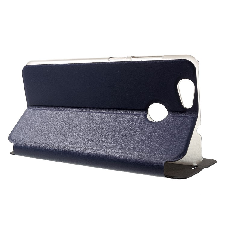 Stand Leather Cell Phone Shell for Blackview E7 / E7s - Blue-3