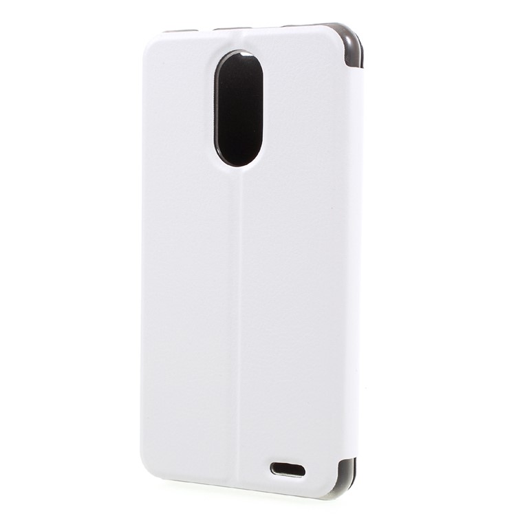 Folio Leather Stand Mobile Phone Cover for Ulefone Tiger - White-2
