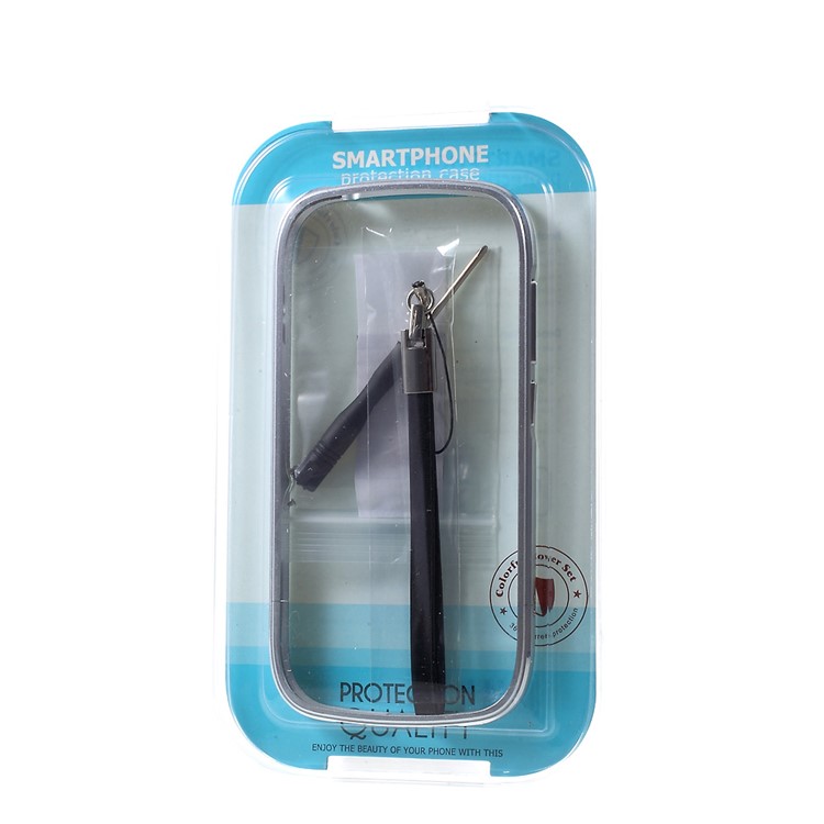 Screw Lock Aluminium Alloy Plated Bumper Phone Case for YotaPhone 2 with Lanyard - Silver-5