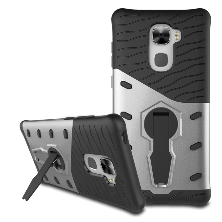 Armor PC + TPU Hybrid Phone Case with Kickstand for LeEco Le Pro3 X720 - Silver-10