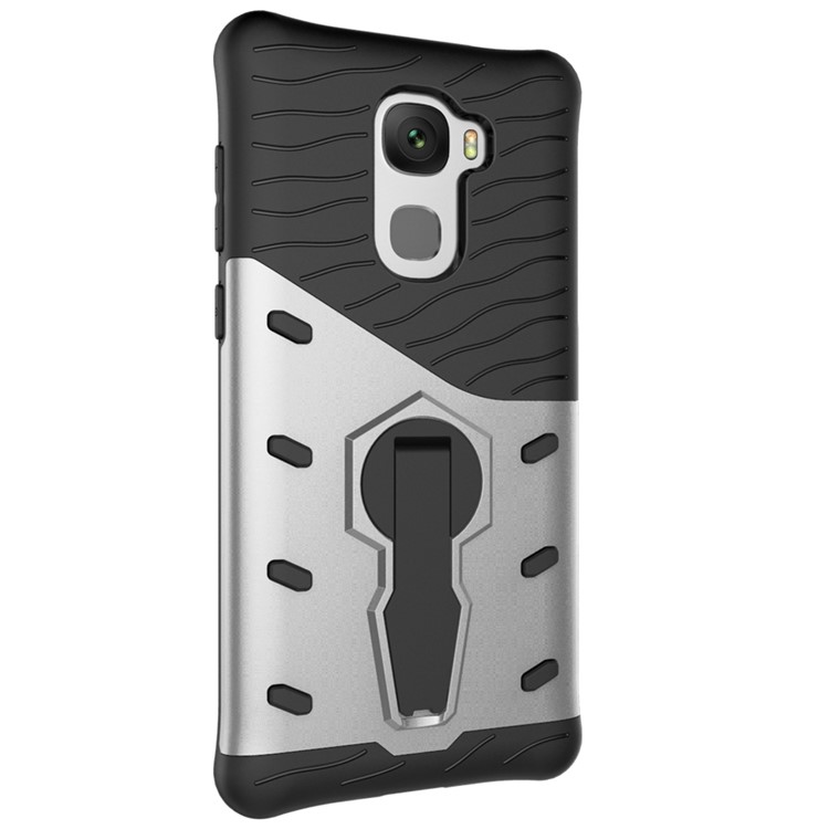 Armor PC + TPU Hybrid Phone Case with Kickstand for LeEco Le Pro3 X720 - Silver-3