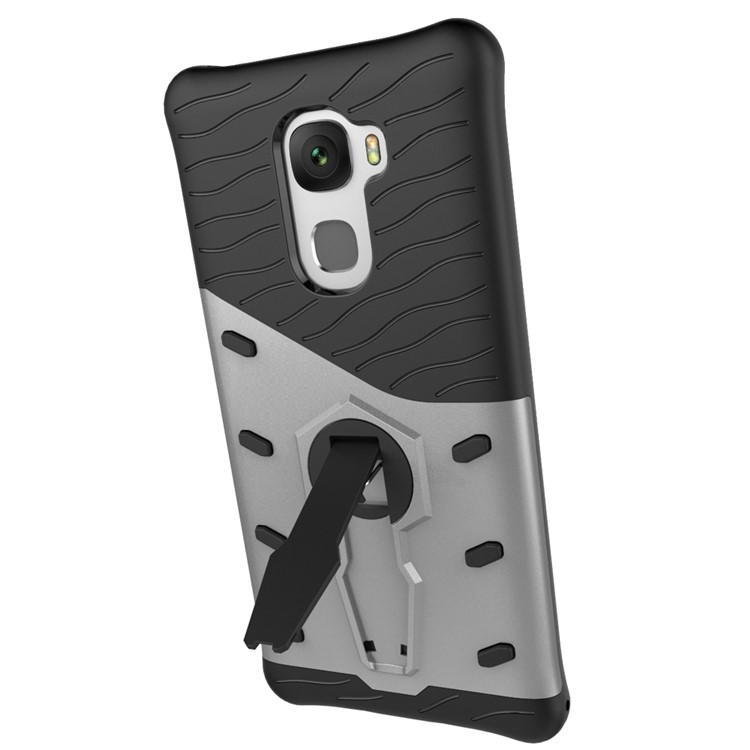 Armor PC + TPU Hybrid Phone Case with Kickstand for LeEco Le Pro3 X720 - Silver-4