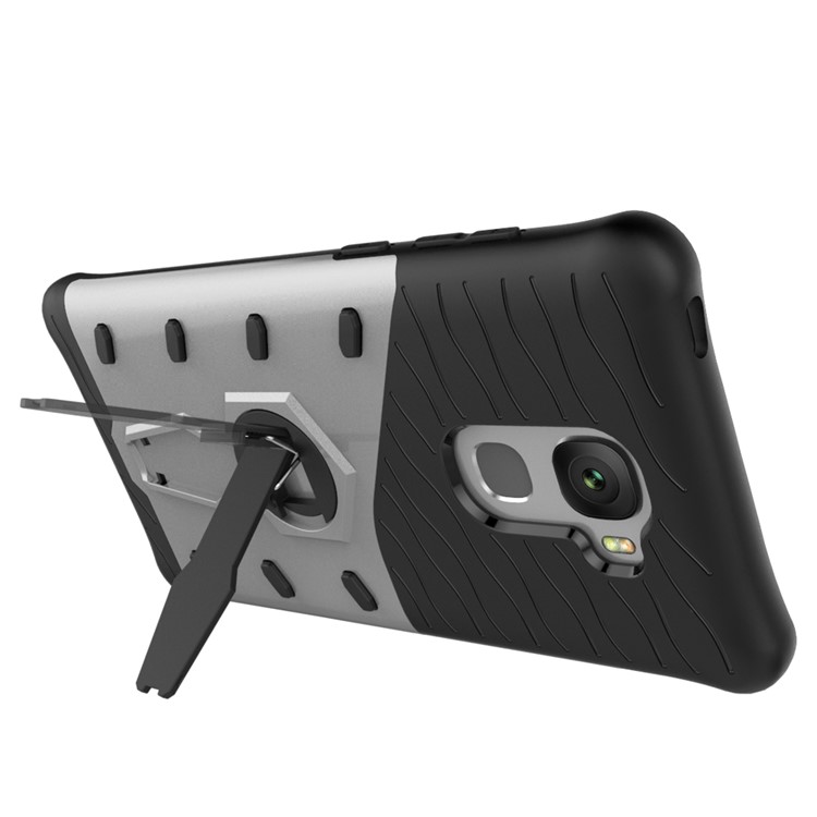 Armor PC + TPU Hybrid Phone Case with Kickstand for LeEco Le Pro3 X720 - Silver-5