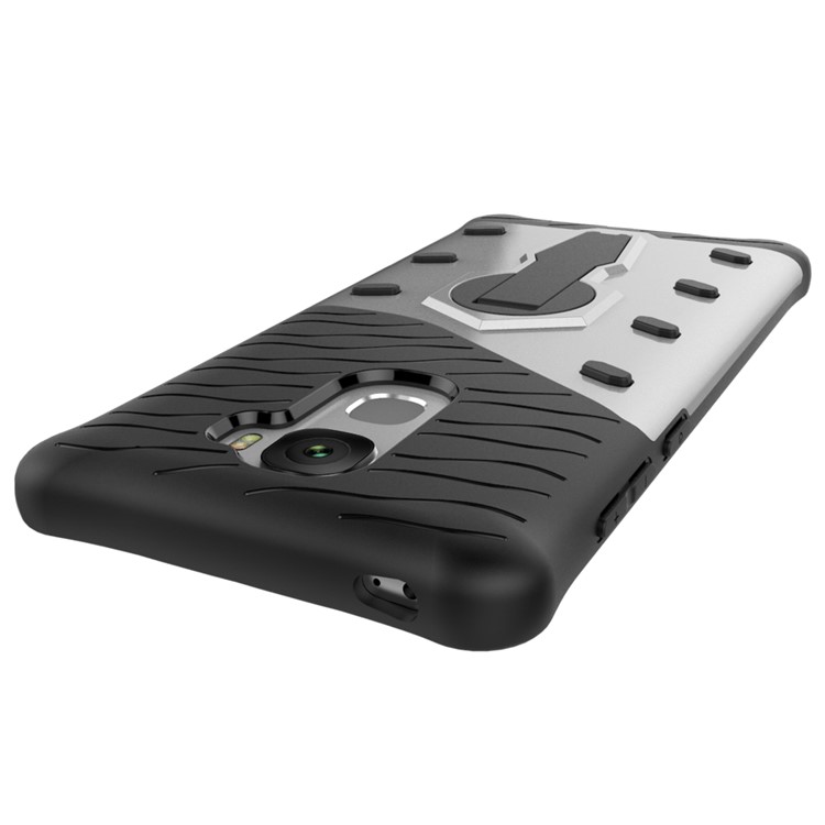 Armor PC + TPU Hybrid Phone Case with Kickstand for LeEco Le Pro3 X720 - Silver-6