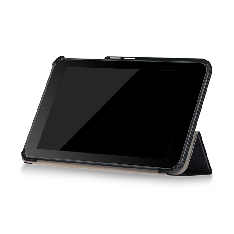 Tri-fold Flip Stand Leather Case for Barnes & Noble Nook Tablet 7-inch - Black-5