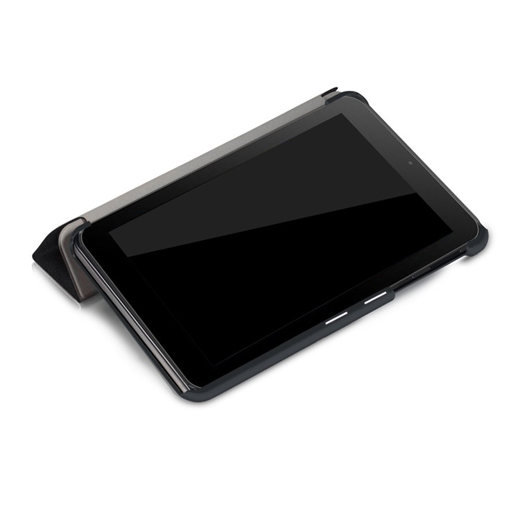 Tri-fold Flip Stand Leather Case for Barnes & Noble Nook Tablet 7-inch - Black-7