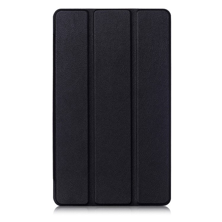 Tri-fold Flip Stand Leather Tablet Case for Dragon Touch S7 - Black-2
