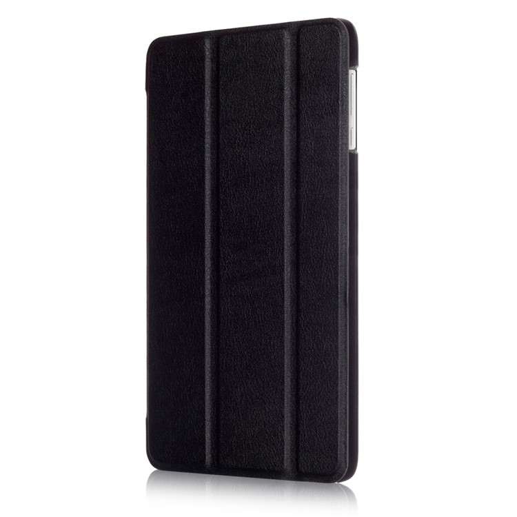 Tri-fold Flip Stand Leather Tablet Case for Dragon Touch S7 - Black-4
