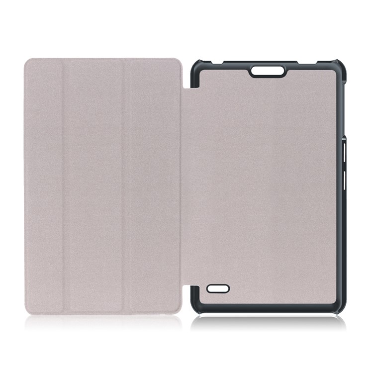 Tri-fold Flip Tablet Case (PU Leather + Plastic) for Dragon Touch S8 8-inch - Black-10