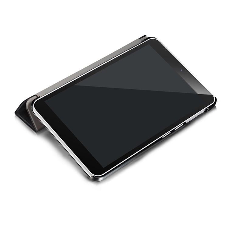 Tri-fold Flip Tablet Case (PU Leather + Plastic) for Dragon Touch S8 8-inch - Black-7