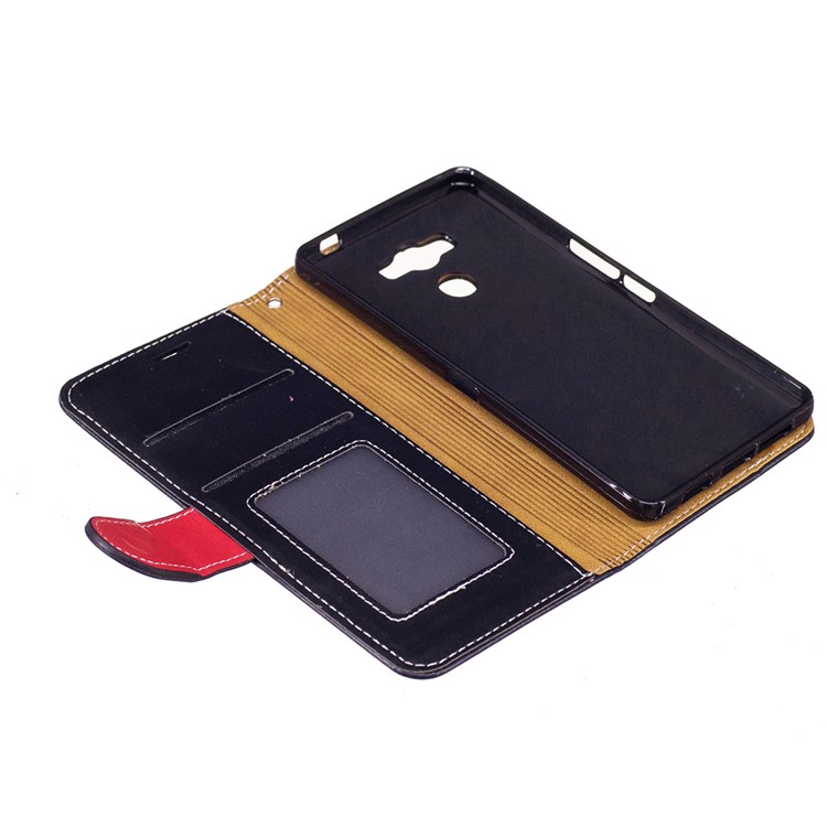 Wallet Leather Stand Case for Elephone P9000 - Black-7