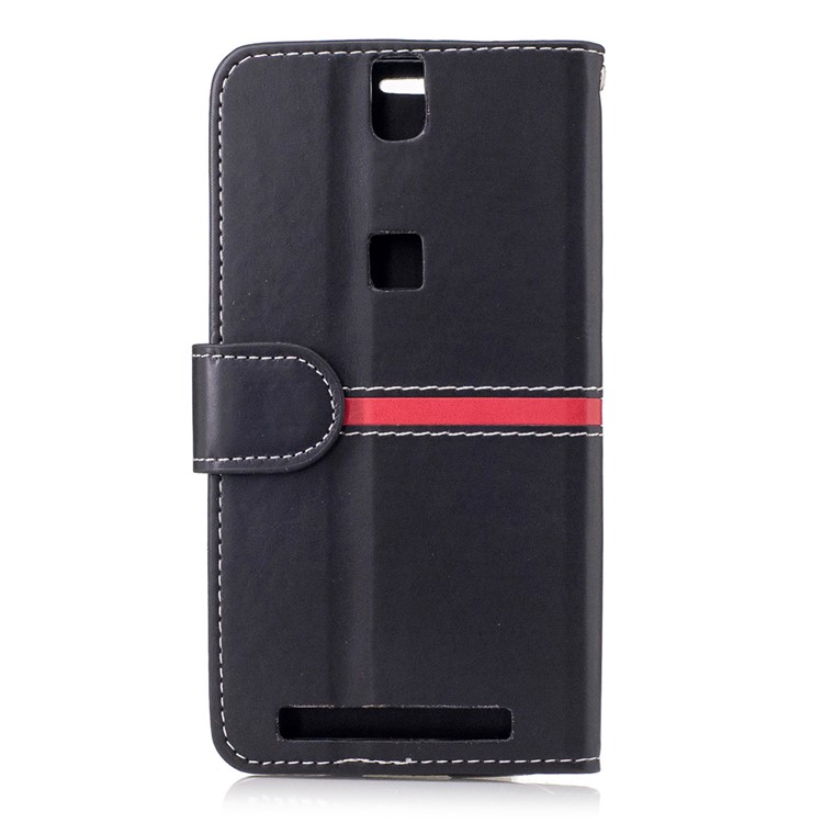 Wallet Leather Stand Case for Elephone P8000 - Black-2