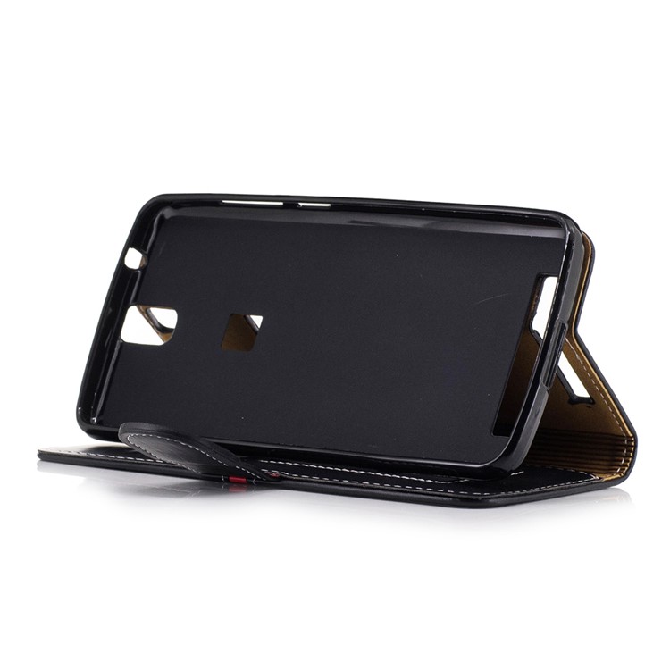 Wallet Leather Stand Case for Elephone P8000 - Black-4