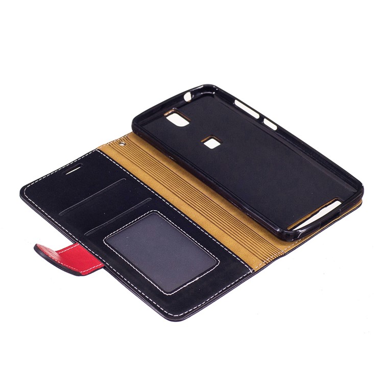 Wallet Leather Stand Case for Elephone P8000 - Black-7