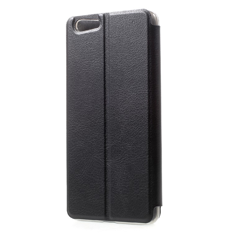 Leather Stand Case for Elephone S7 - Black-3