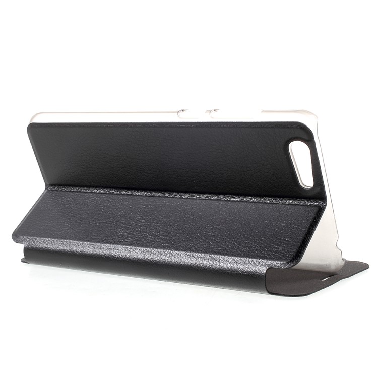 Leather Stand Case for Elephone S7 - Black-4