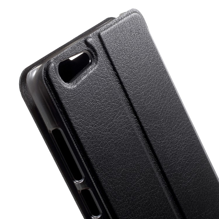 Leather Stand Case for Elephone S7 - Black-7