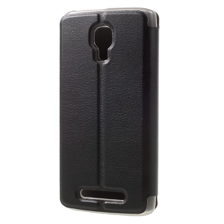 Flip Stand Leather Cell Phone Case for Bluboo Mini - Black-2
