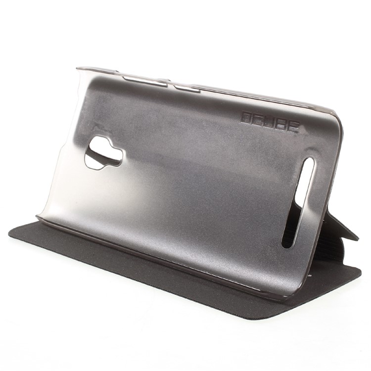 Flip Stand Leather Cell Phone Case for Bluboo Mini - Black-4