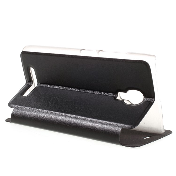 Flip Stand Leather Cell Phone Case for Bluboo Mini - Black-5