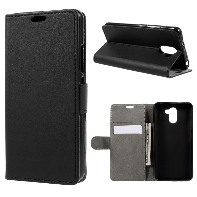 For Wileyfox Swift 2 Magnetic Wallet Stand Leather Cover Case - Black-1