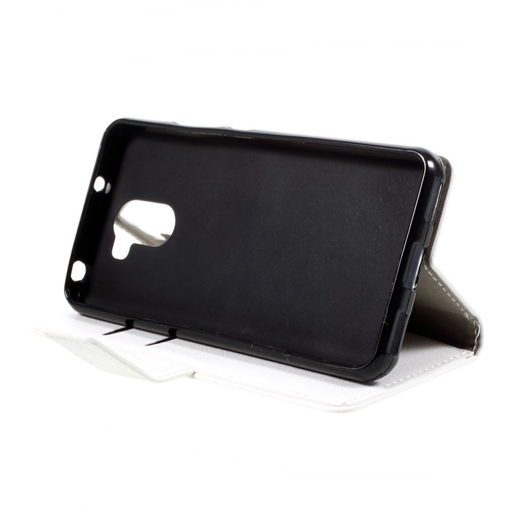 Faux Leather Wallet Mobile Phone Case for Wileyfox Swift 2 - White-4