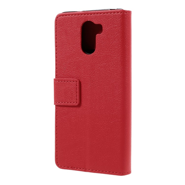 Magnetic Leather Wallet Cell Phone Cover for Wileyfox Swift 2 - Red-3
