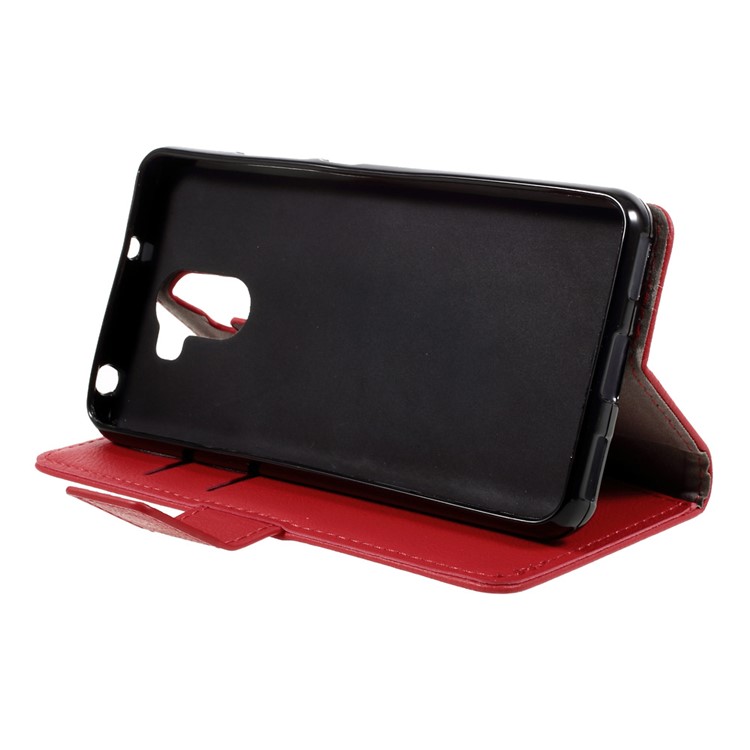 Magnetic Leather Wallet Cell Phone Cover for Wileyfox Swift 2 - Red-4