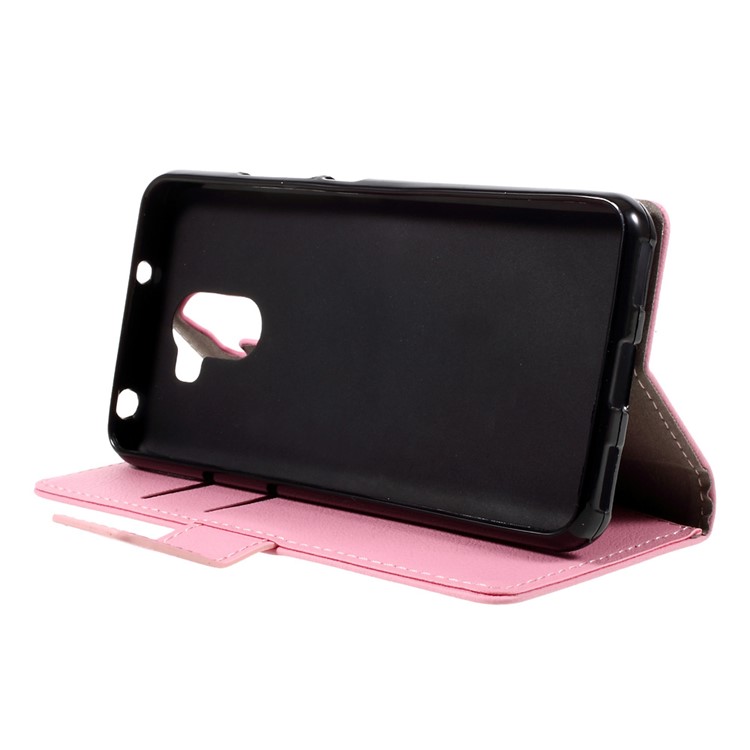 Folio Flip Leather Case with Stand Card Slots for Wileyfox Swift 2 - Pink-4