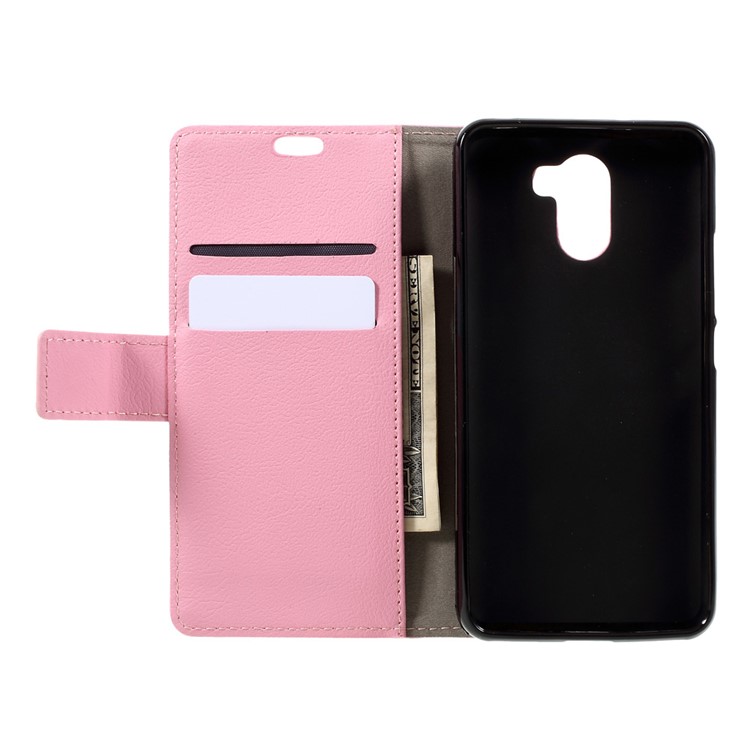 Folio Flip Leather Case with Stand Card Slots for Wileyfox Swift 2 - Pink-6