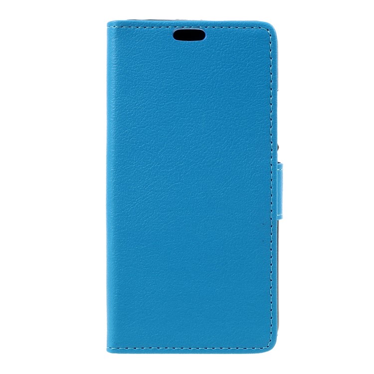 Faux Leather Case Stand Card Holder Shell for Wileyfox Swift 2 - Blue-1