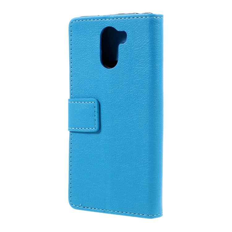 Faux Leather Case Stand Card Holder Shell for Wileyfox Swift 2 - Blue-3