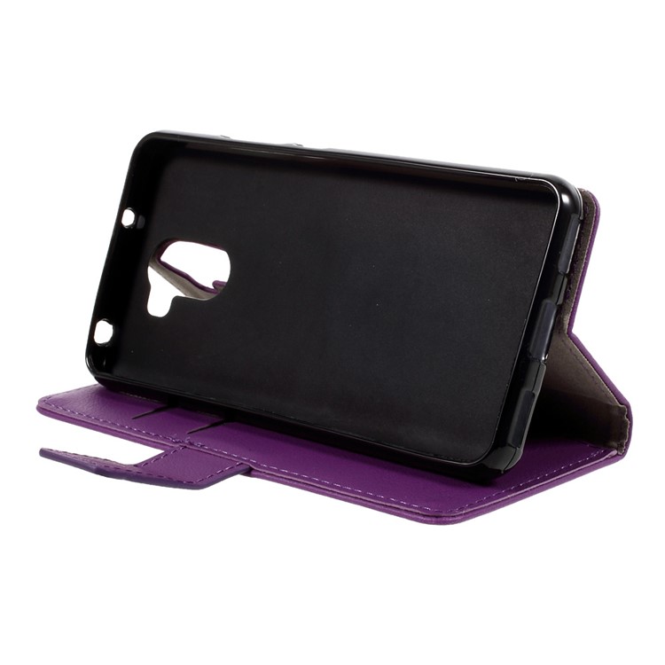 Wallet Stand Leather Mobile Casing Accessory for Wileyfox Swift 2 - Purple-4