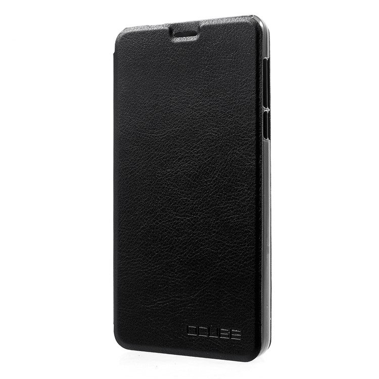 OCUBE PU Leather Stand Flip Cover for Leagoo M8 - Black-2