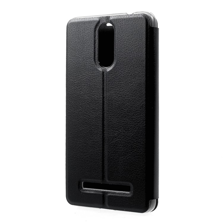 OCUBE PU Leather Stand Flip Cover for Leagoo M8 - Black-3