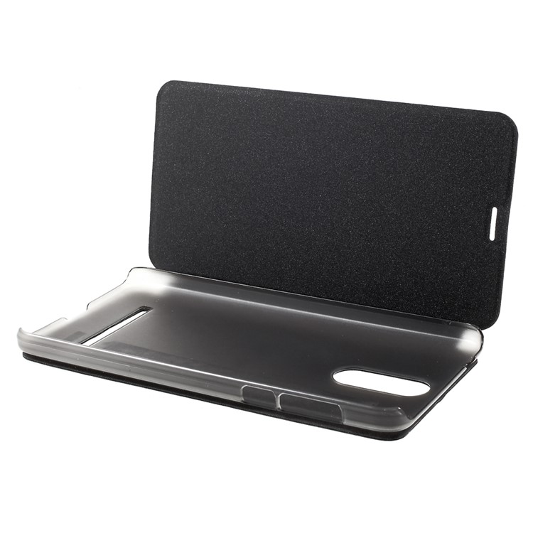 OCUBE PU Leather Stand Flip Cover for Leagoo M8 - Black-5