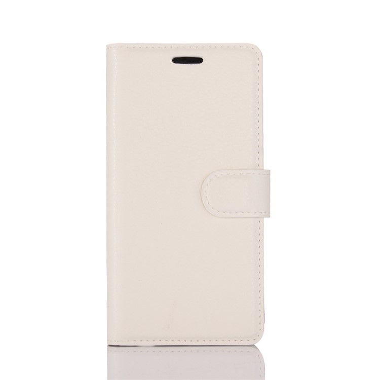 For Wileyfox Swift 2 Litchi Grain Wallet Stand Leather Mobile Case - White-1