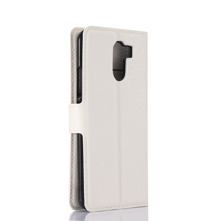 For Wileyfox Swift 2 Litchi Grain Wallet Stand Leather Mobile Case - White-2