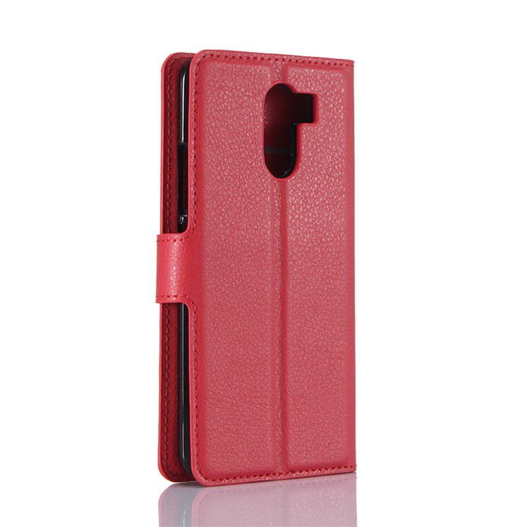 For Wileyfox Swift 2 Wallet Stand Leather Phone Cover Litchi Grain - Red-2