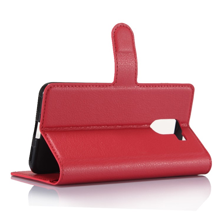 For Wileyfox Swift 2 Wallet Stand Leather Phone Cover Litchi Grain - Red-5