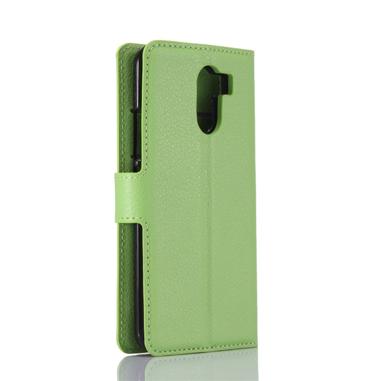 For Wileyfox Swift 2 Litchi Grain Wallet Leather Mobile Shell Stand - Green-2