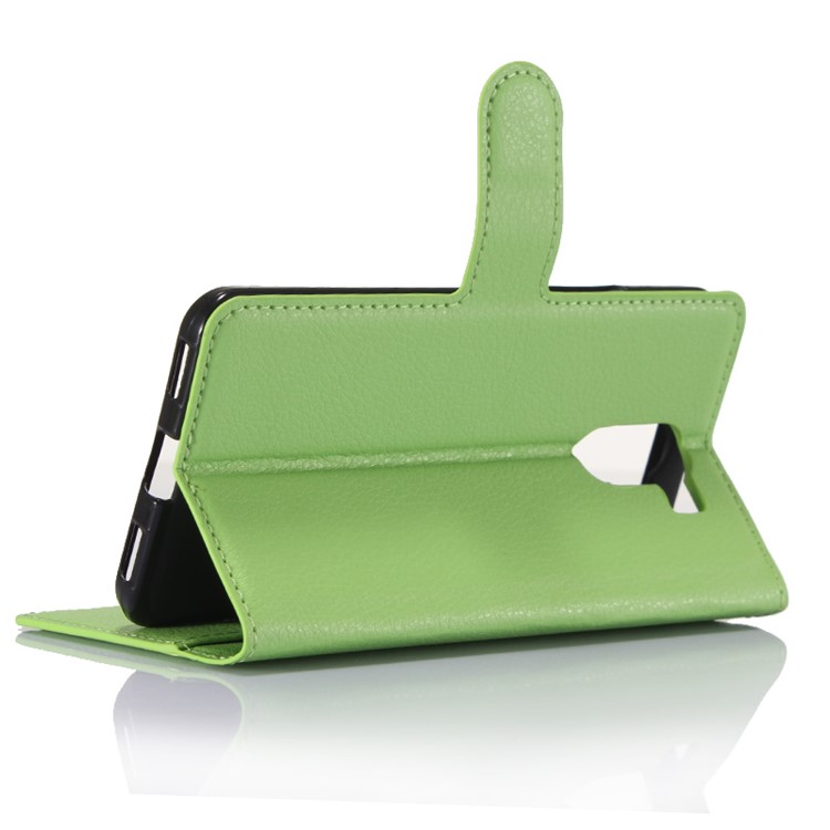 For Wileyfox Swift 2 Litchi Grain Wallet Leather Mobile Shell Stand - Green-5