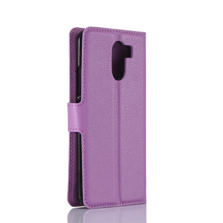 For Wileyfox Swift 2 Litchi Grain Wallet Leather Protective Case - Purple-2
