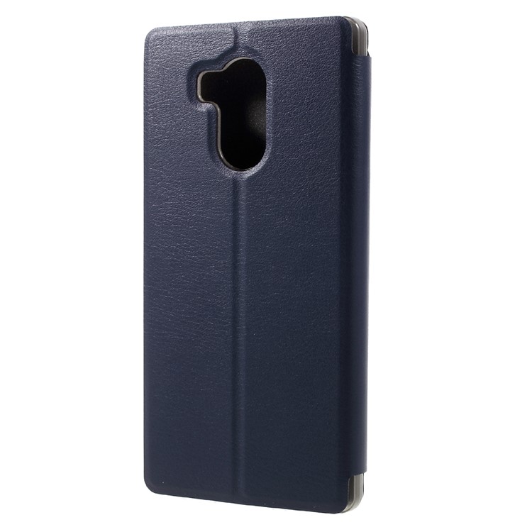 Leather Stand Cell Phone Case Cover for Vernee Apollo - Dark Blue-2