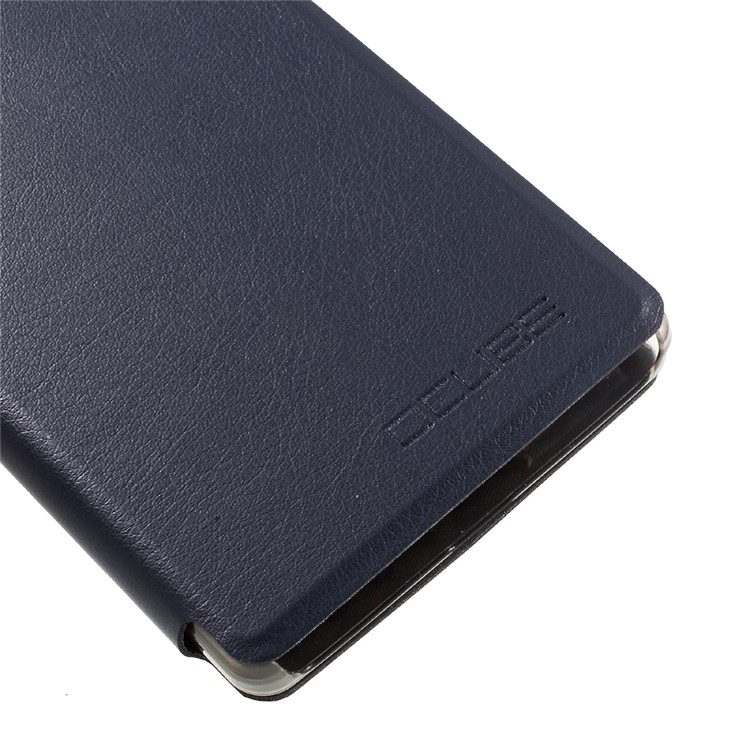 Leather Stand Cell Phone Case Cover for Vernee Apollo - Dark Blue-7