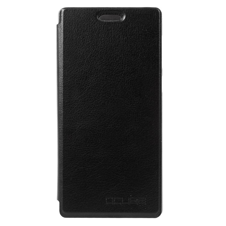 Flip Leather Stand Phone Case Shell for Vernee Apollo - Black-1