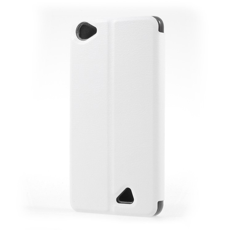 Mobile Phone Leather Stand Case for Oukitel C5 Pro - White-3