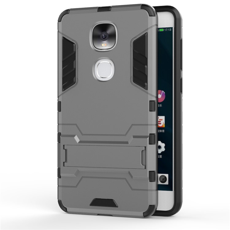 Cool Plastic TPU Hybrid Mobile Cover with Kickstand for LeEco Le Pro3 AI Edition - Grey-2