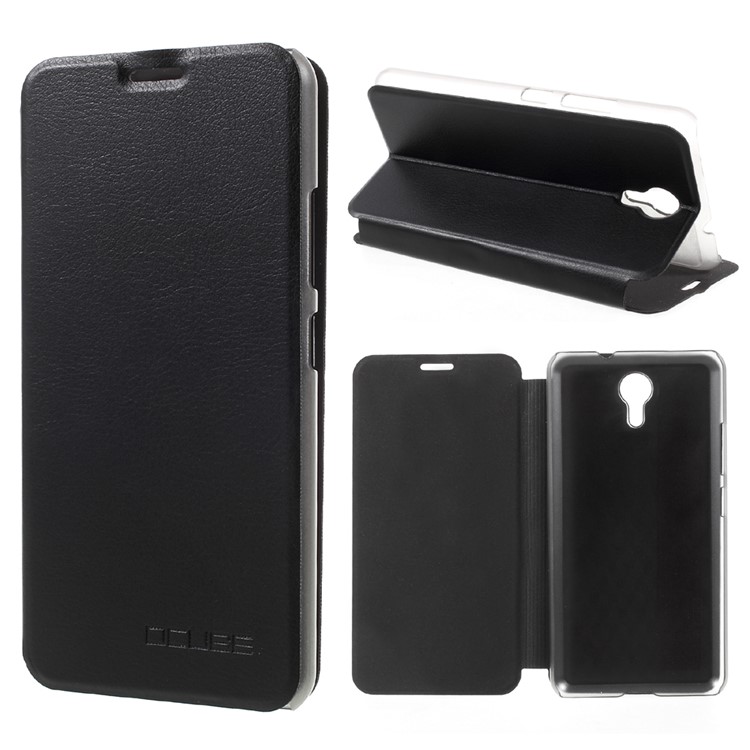 Mobile Phone Leather Shell with Stand for Ulefone Power 2 - Black-1