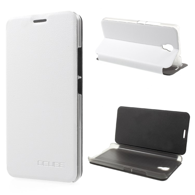 OCUBE PU Leather Stand Phone Casing for Oukitel K6000 Plus - White-1